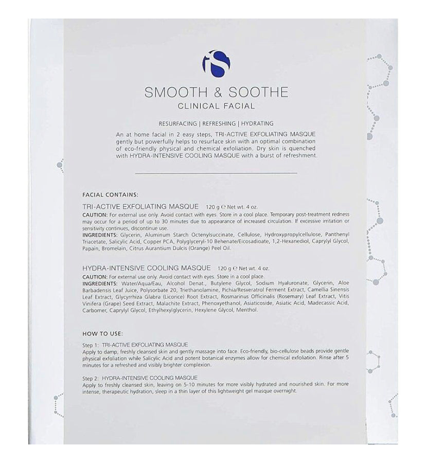 НАБІР СПА-ДОГЛЯД "ОКСАМИТОВА ШКІРА" | IS CLINICAL SMOOTH & SOOTHE CLINICAL FACIAL