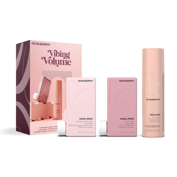 KEVIN MURPHY Vibing Volume Holiday Набір для захисту кольору та створення об’єму волоссю (шампунь Angel 250 мл, кондиціонер Angel 250 мл, Doo.Over 250 мл)